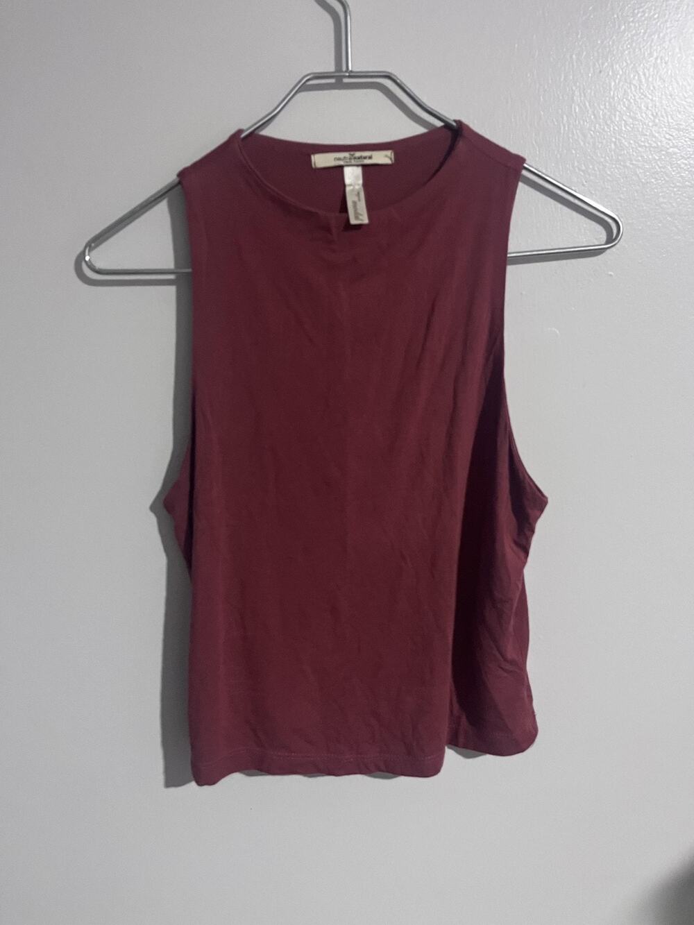 Neutral Natural Tank Womens Red Basic Rayon Modal Jersey Lightweight